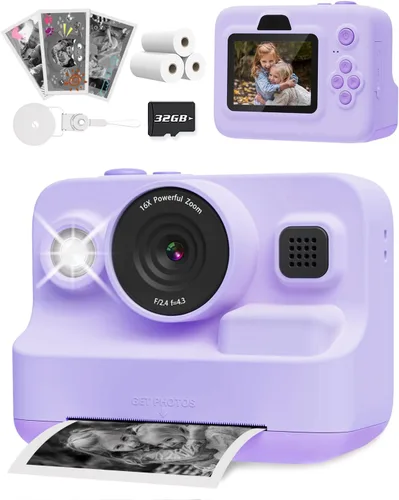 Juguetes de Cámara Instantánea para Niños de 3-12 años, Regalo de Navidad y Cumpleaños para Niñas y Niños - Cámara Digital para Niños con Pantalla