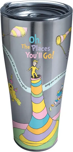 Miniatura 14 de Tervis Vaso aislado de doble pared Dr. Seuss Oh the Places You'll Go Made in Estados Unidos mantiene las bebidas frías y calientes, 16 onzas, clásico