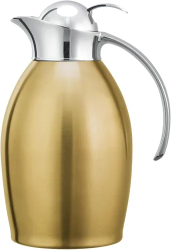 Miniatura 4 de Service Ideas Nicollet Carafe, Vacuum Insulated, 20oz, Push-button Lid NIC06BSPBBX in 0.6 Liter Black Onyx, Stainless Vacuum Insulated, Stainless
