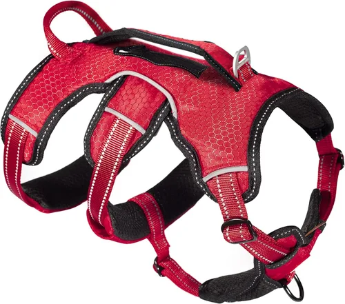 Miniatura 12 de Tuff Pupper Arnés para perro sin escape a prueba de escape, arnés ajustable de 5 puntos para perros, arneses acolchados para perros, arneses