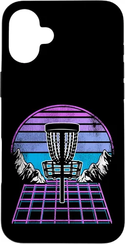 Miniatura 22 de Disco Golf Basket 90s Synthwave Sunset Retrowave Frisbee Golf Case para iPhone 15