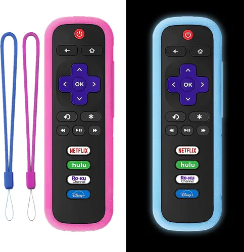 Miniatura 8 de Funda protectora de silicona para control remoto de Roku Funda universal para control remoto Roku de TCL Hisense con rastreador, luz