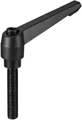 Miniatura 14 de uxcell M8 x 1.260 in Mango de sujeción ajustable Palanca de sujeción Rosca Botón de trinquete macho roscado Perillas de bloqueo Tornillo giratorio