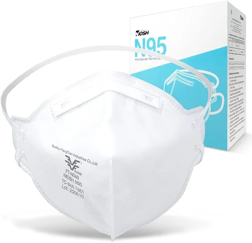 FANGTIAN Mascarilla N95 con certificación NIOSH para respiradores de partículas (paquete de 10, modelo FT-N040 / número de aprobación TC-84A-7861),