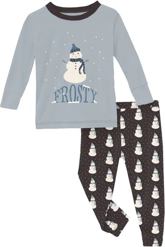 Miniatura 35 de KicKee Pants Conjunto de pijama de manga larga con estampado de piezas