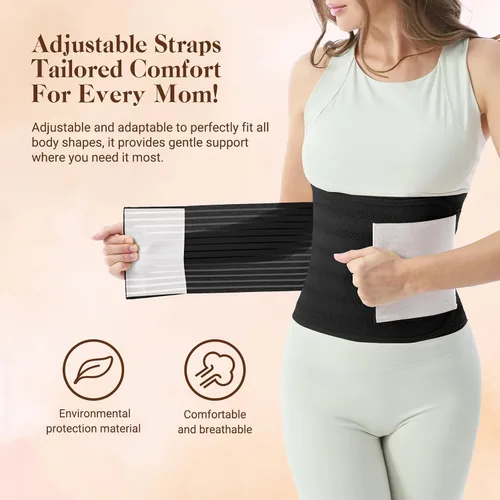 Miniatura 5 de Postpartum Belly Band for Women: Abdominal Binder Post Surgery Compression Support Belt - Waist Trainer Girdle C Section Wrap