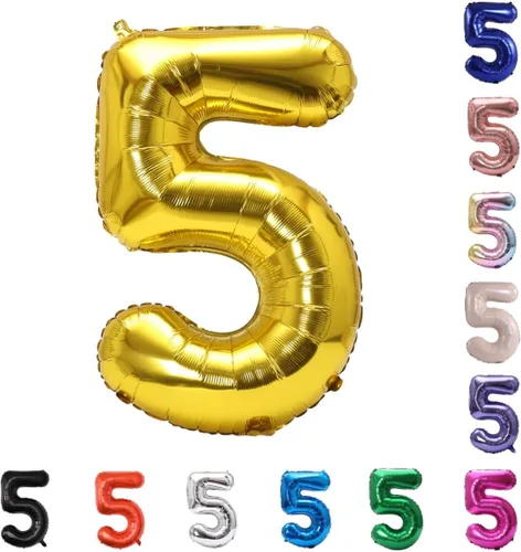 Miniatura 90 de YPSelected Globo grande de 32 pulgadas de helio con números 0-9 de papel de aluminio azul para cumpleaños, bodas y fiestas (Azul, 3)