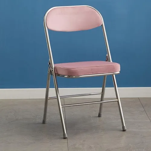 Miniatura 15 de Sillas de comedor modernas, silla auxiliar tapizada para el hogar, con acabado mate, silla de comedor plegable con respaldo abierto, silla sin