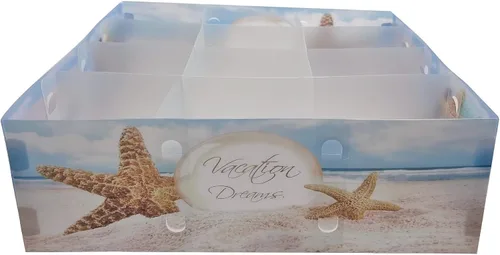 Miniatura 6 de Organizador de joyas colgante de doble cara con 72 bolsillos transparentes suaves para guardar joyas