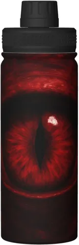 Miniatura 9 de Scarlet Eye Printed Insulated Water Bottle, 18oz Stainless Steel Funny Travel Mug, Leakproof Hot & Cold for Sports, Gym, Hiking