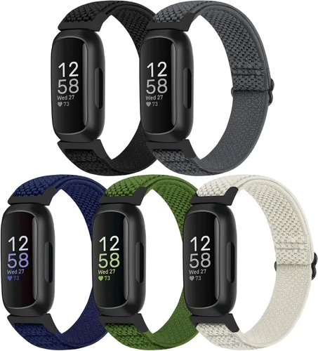 Miniatura 12 de Bcuckood Compatible con correas de reloj Fitbit Inspire 3/Inpsire 2/Inspire/Inpsire HR/Ace 2/Ace 3, correa elástica ajustable de repuesto
