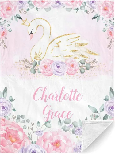 Miniatura 8 de Mantas de bebé personalizadas con nombre, mantas de bebé personalizadas para niñas, regalos de bebé, manta personalizada con corona de princesa
