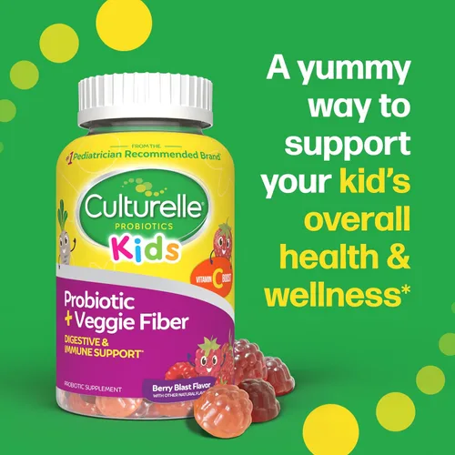 Miniatura 7 de Culturelle Probiótico diario para niños + Gomitas de fibra vegetal (para mayores de 3 años) - 60 unidades - Salud digestiva y apoyo inmunológico