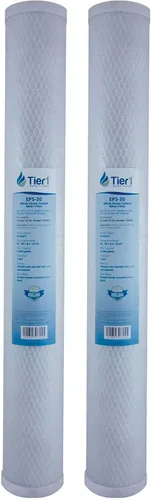 Miniatura 14 de Tier1 Cartucho de repuesto de filtro de agua de bloque de carbono para toda la casa de 0.5 micrones, 20 pulgadas x 2.5 pulgadas, compatible