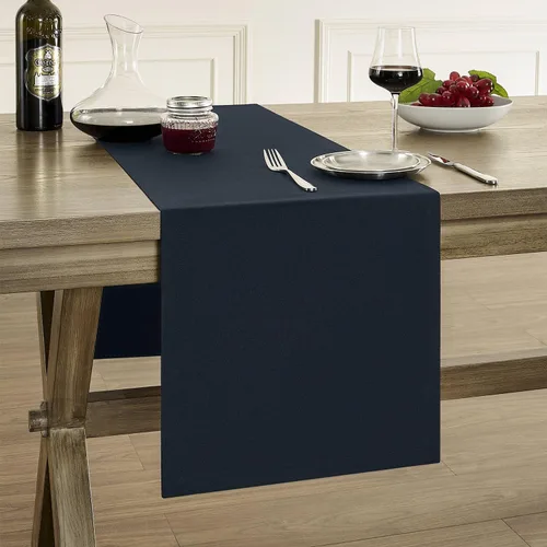 Miniatura 12 de ZeeMart Camino de mesa básico de lino, 14 x 36 pulgadas Azul Cambay, caminos de mesa rústicos de estilo granja color azul claro polvoriento de 36