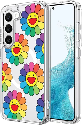 Miniatura 9 de Funda magnética para Samsung Galaxy S22 Plus compatible con carga inalámbrica MagSafe, diseño de gato, a prueba de golpes, antiarañazos