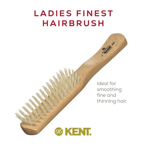 Miniatura 6 de Kent LG3 - Cepillos para el cabello más finos para mujeres, cepillo estrecho de madera de haya natural y cerdas de jabalí, para cabello fino