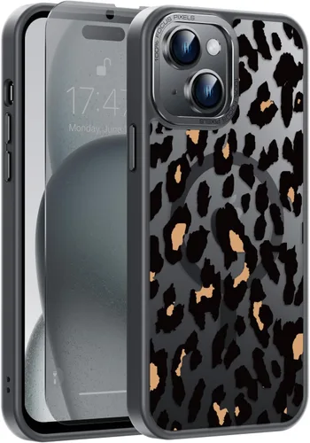 Miniatura 46 de Goodon Funda para iPhone 17 Pro con protector de pantalla de privacidad, compatible con Magsafe, a prueba de golpes, translúcida mate, bonita funda