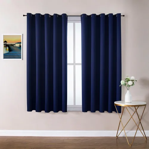 Miniatura 129 de ChrisDowa - Cortinas de cenefa pequeñas para cocina, cortinas cortas con ojales y aislamiento térmico para oscurecer la sala y habitación
