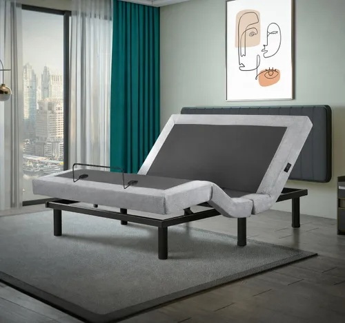 Irvine Home Collection Base de cama ajustable de tamaño individual XL, características cargadas, gravedad cero, sin ronquidos, posiciones de memoria