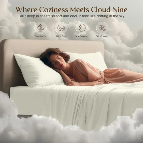 Miniatura 262 de Utopia Bedding Juego de sábanas Queen – Sábanas de 4 piezas para cama tamaño Queen, microfibra suave y transpirable, incluye 1 sábana bajera, 1 Gris