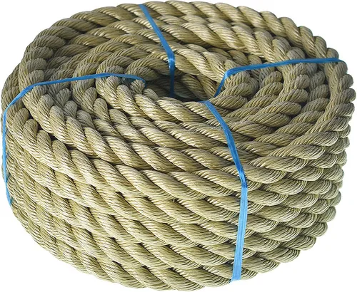 Miniatura 10 de cuerda de polipropileno trenzada ProManila de 1 pulgada x 50 pies, cuerda UnManila sintética de 3 hebras para paisajismo, tira y afloja, marina