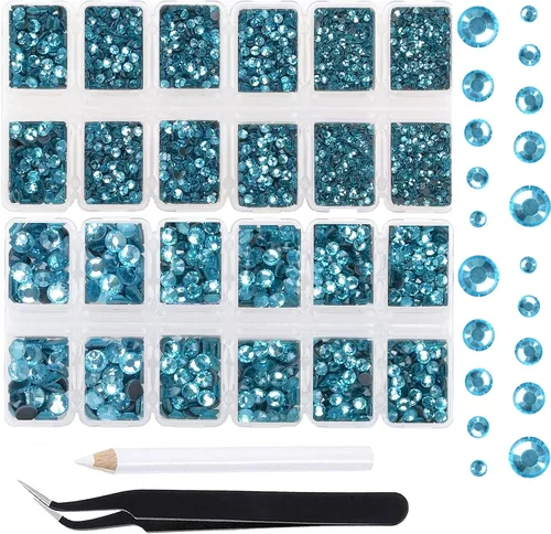 Miniatura 67 de Massive Beads 7800 vasos de hierro termoadhesivos con parte trasera plana, 5 tamaños, diamantes de imitación para hacer proyectos de bricolaje
