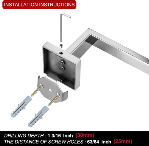 Miniatura 6 de KOKOSIRI Portarrollos de papel higiénico de níquel cepillado, portarrollos de papel higiénico de acero inoxidable para cocina, baño, dispensador