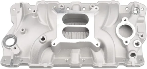 Colector de admisión de aluminio de doble plano compatible con Chevy SBC 305 350 383