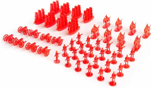 Morrison Games Miniaturas militares napoleónicas y de la guerra civil (rojo): Soldados de juguete de plástico Set: Infantería, Caballería,