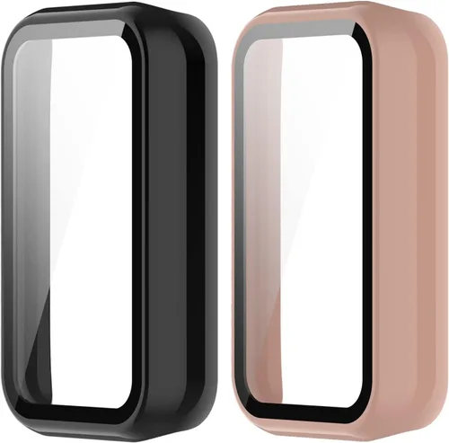 Miniatura 8 de E ECSEM Funda compatible con Amazfit Band 7 con protector de pantalla de vidrio templado integrado, cobertura completa, carcasa protectora ultrafina