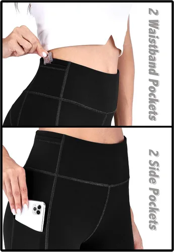 Miniatura 3 de IUGA Bootcut Yoga Pants for Women with Pockets High Waisted Workout Pants Tummy Control Bootleg Work Pants for Women