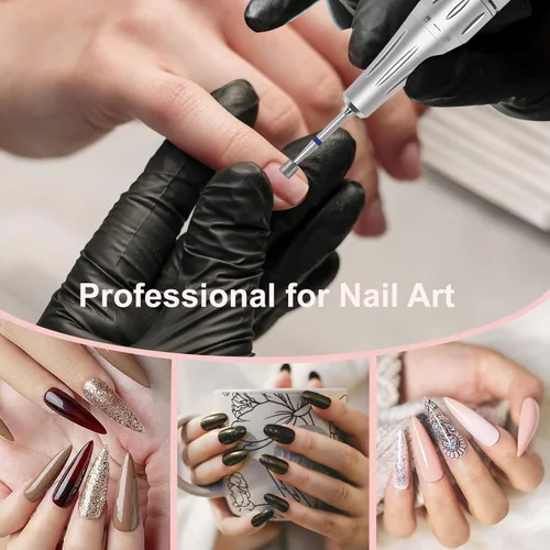 Miniatura 7 de Broca de uñas de diamante de 3/32 pulgadas, broca profesional de forma cilíndrica plana para uñas de gel acrílico, manicura seca, pedicura