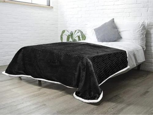 Miniatura 15 de PAVILIA Manta Sherpa de Cuadros Buffalo Gris Claro para Sofá, Manta de Forro Polar Suave Gris Claro a Cuadros, Manta de Franela Suave y Mullida
