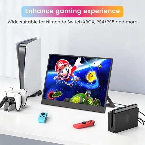 Miniatura 5 de JUSTTHINK Monitor portátil de 16 pulgadas, monitor portátil FHD de 144 Hz, 1920 x 1200, ultra delgado, monitor externo para juegos, HDR, cuidado