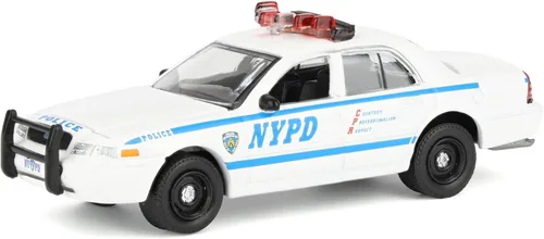 2011 Ford Crown Victoria Police Departamento de Policía de Nueva York (NYPD) con número de escuadrón de NYPD hoja de calcomanías Hobby Exclusivo