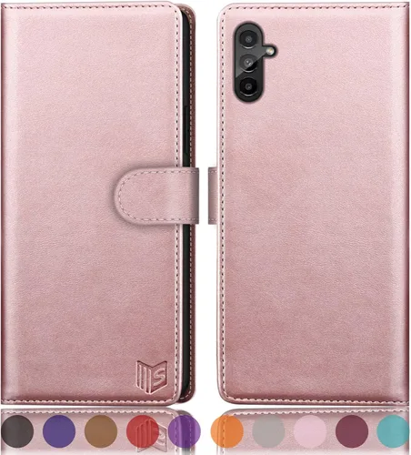 Miniatura 9 de SUANPOT Funda tipo cartera para Samsung Galaxy A13 5G con bloqueo RFID, tarjetero de crédito, funda protectora de piel sintética con tapa para Negro