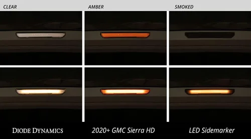 Miniatura 3 de Diode Dynamics Marcadores laterales secuenciales LED compatible con GMC Sierra HD 2500/3500 2020-2023, ámbar (juego)