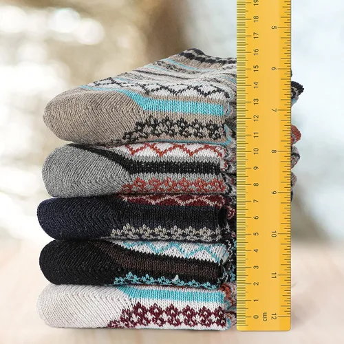 Miniatura 2 de Trifabricy Calcetines de lana - Calcetines de lana cálidos de invierno vintage para mujer, calcetines suaves y acogedores, calcetines de punto
