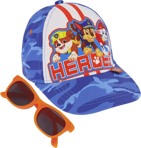ABG - Gorro para niños de 2 a 4 años, diseño de Paw Patrol, Thomas, Baby Shark, Mickey Mouse o Batman, gorra de béisbol y gafas de sol para niños