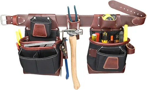 Occidental Leather FatLip - Juego de bolsas para herramientas, tamaño XL, 25 bolsillos y soportes para herramientas, fabricado en Estados Unidos