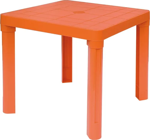 Baby Lulu Mesa de juego ligera de polietileno para niños, 18.1 x 18.1 pulgadas, almacenable, fabricada en Italia, color naranja