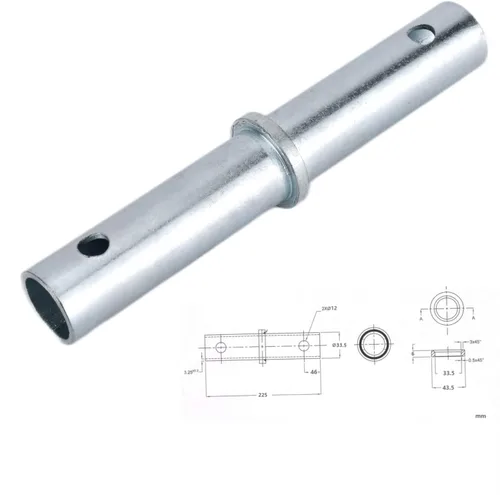 Miniatura 2 de Pasador de acoplamiento de andamio resistente de 1-5/16 pulgadas de diámetro exterior x 9 pulgadas de largo con collar de 1/4 pulgadas, retenedores