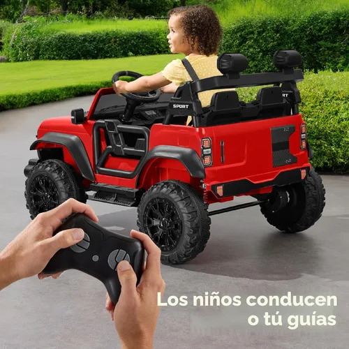 Miniatura 4 de Best Choice Products Camión de paseo eléctrico de 24 V para niños de 2 plazas con capacidad de peso de 132 lb, control parental, Bluetooth, luces