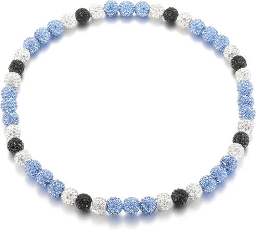 Miniatura 24 de SKQIR Collar de Cuentas de Béisbol para Hombres Bling Accesorios de Goteo de Béisbol con Diamantes de Imitación Brillantes para Hombres Colección
