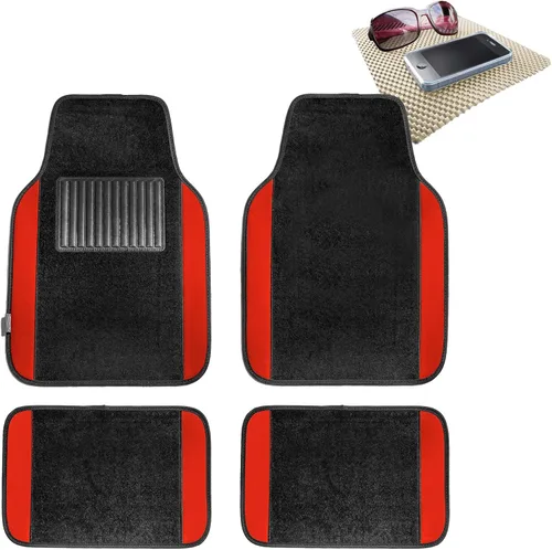 Miniatura 18 de TLH Alfombrillas para Automóvil, Juego Completo de Alfombrillas de Alfombra con Bordes de Color Beige para Coches, Protección para Todo Tipo