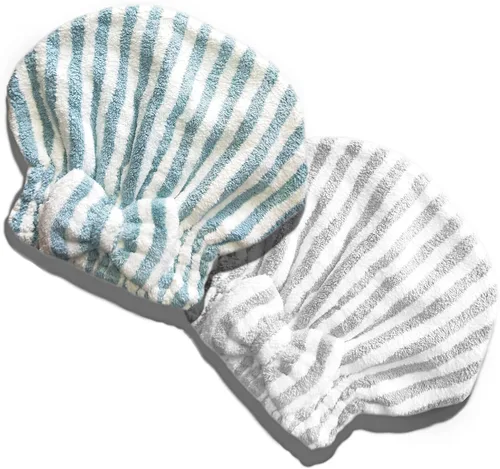 Miniatura 6 de Gorro de microfibra para el cabello, suave y absorbente, de secado rápido, para cabello rizado y grueso, gorro envolvente con cepillo