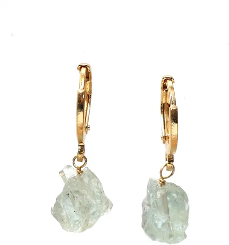 Miniatura 11 de Gempires Handmade Gemstone Hoop Earrings Raw Crystal Dangle Jewelry Hypoallergenic Gold Plated Lightweight Elegant Jewelry Gifts For Women