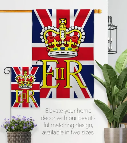 Miniatura 8 de Bandera de jardín Elizabeth Reginal II – Juego de colgador para buzón de correo Sweet Life Sympathy Remembrance Memorial Bereavement Love Support