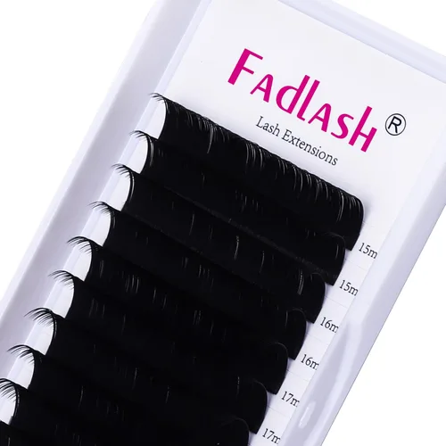 Miniatura 7 de Extensiones de Pestañas Rizo D 0.59-0.79 pulgadas Bandeja Mixta Seda Extensiones de Pestañas Clásicas Suministros Extensiones de Pestañas